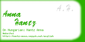 anna hantz business card